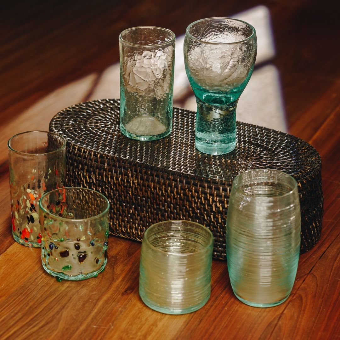 Handmade Moroccan artisanal tableware and glass